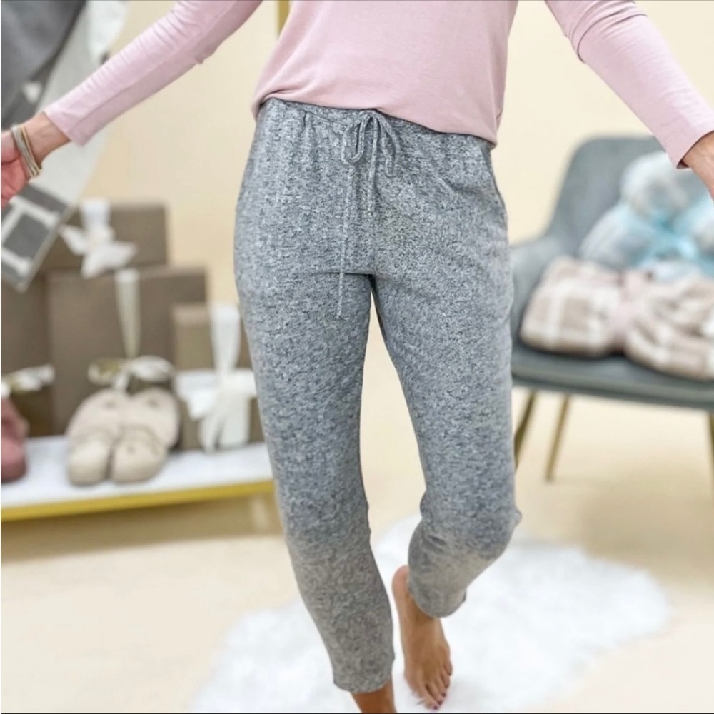 Aerie Hi Rise Cozy Joggers Heathered Grey